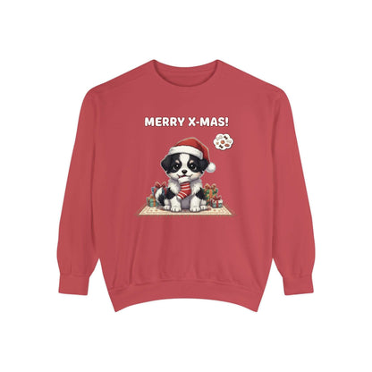 Puppy wait for Christmas presents Unisex Crewneck Sweatshirt style 7