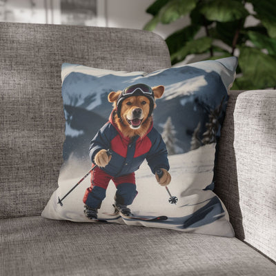 Skiing Dog Pillowcase - Fun & Cozy Decorative Pillowcase