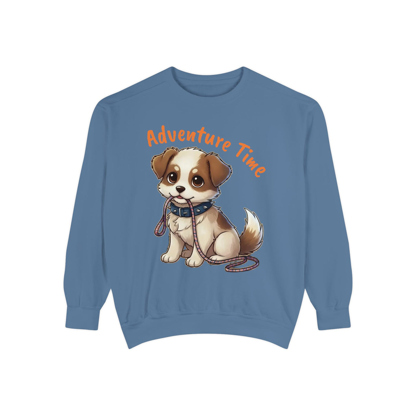 Cute Dog Walk Time style 4 Cozy Graphic Unisex Crewneck Sweatshirt