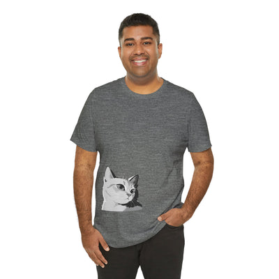 Cat Lover outlined style 2 Unisex Tee, Cat T-Shirt, Gifts for Cat Owners, Cute Cat Apparel, Pet Lover's Shirt, Everyday Casual Wear