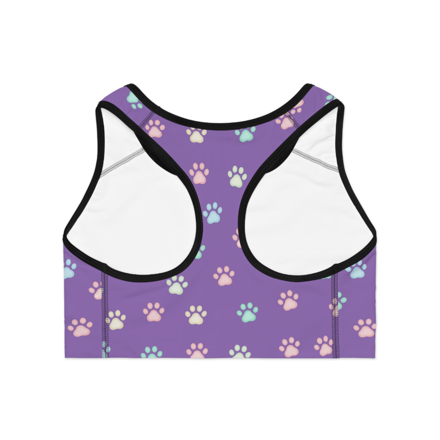 Cat Paw Print style 2 Sports Bra, Pet Lover Activewear, Workout Top, Gym Apparel, Animal Print Fashion, Gifts for Cat Owners, Fitness Gear