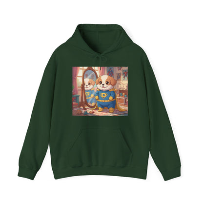 Dog cosplay Superman Funny Design Unisex Hoodie style 2