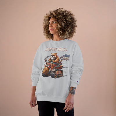 Angry Dog Onboard Graphic style 2 Champion Crewneck Sweatshirt for Gamers & Sci‑Fi Fans