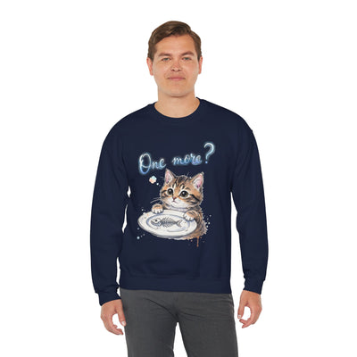Watercolor painting style 3 Men & Women Cute Cat Pile Crewneck Sweatshirt