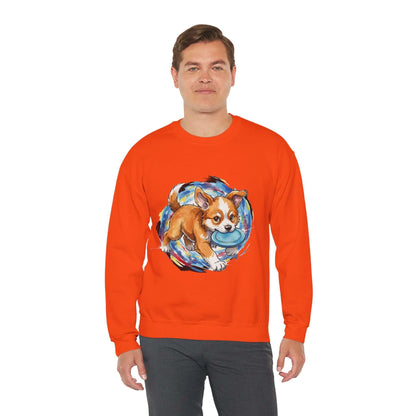 Watercolor Dog painting Unisex Crewneck Sweatshirt style 4