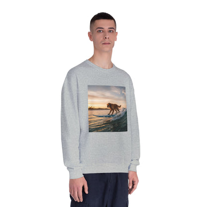Surfing Dog Graphic Unisex NuBlend Crewneck Sweatshirt style 2