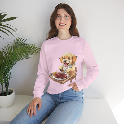 Watercolor painting style 4 Men & Women Cute Cat Pile Crewneck Sweatshirt