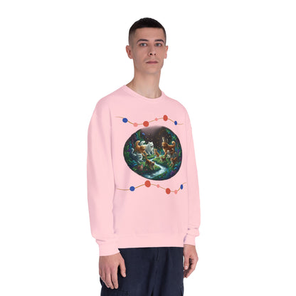 Cats & Dogs Happy Garden Unisex NuBlend Crewneck Sweatshirt style 1