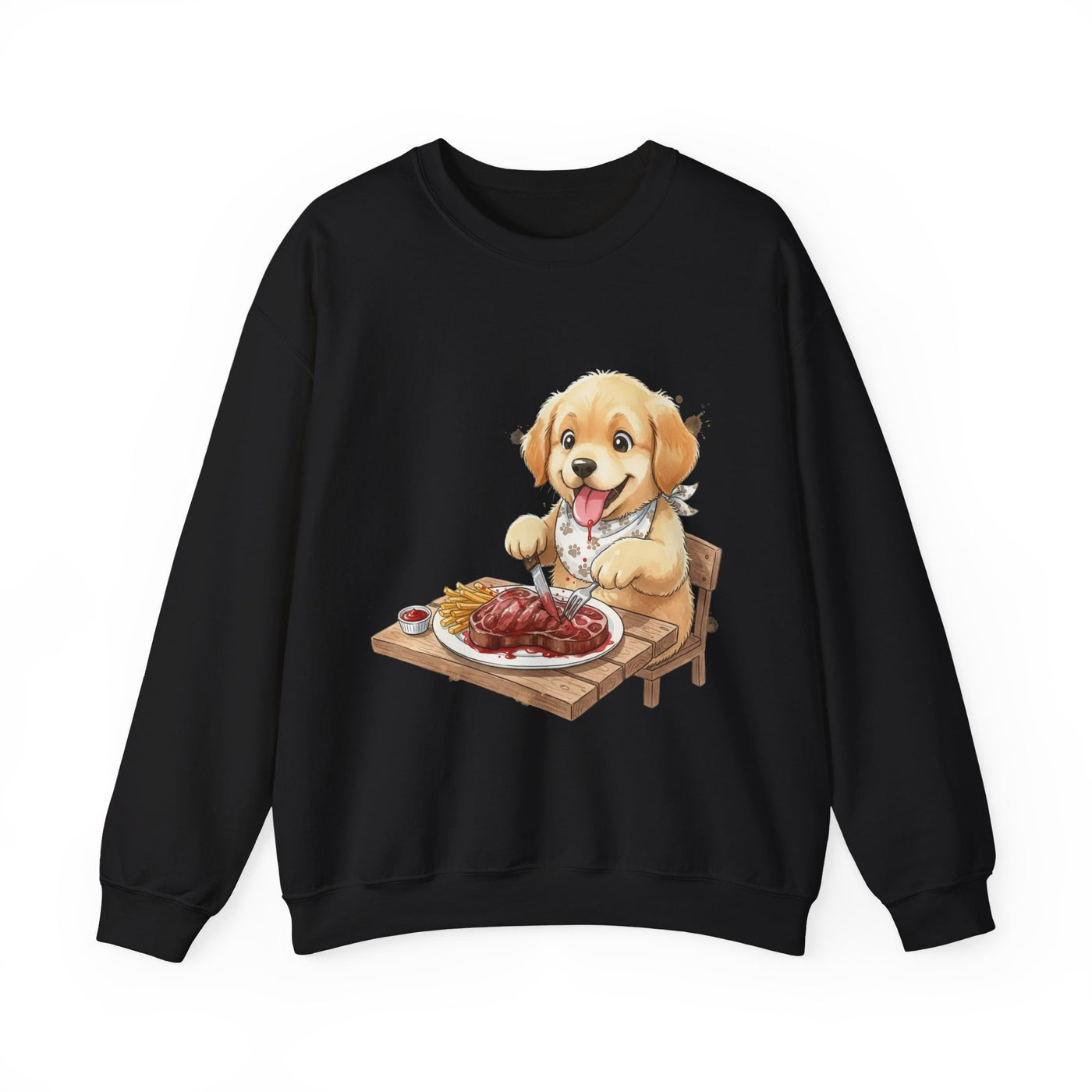 Watercolor painting style 4 Men & Women Cute Cat Pile Crewneck Sweatshirt