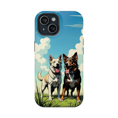 Dog Lovers' Magnetic Impact-Resistant Phone Case comic style 1, Cute Dog Design, Pet Owner Gift, Animal Lover Accessory, Birthday Gift for Dog Lovers