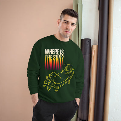 Where is the Sun? Dog Graphic Champion Unisex Crewneck Sweatshirt