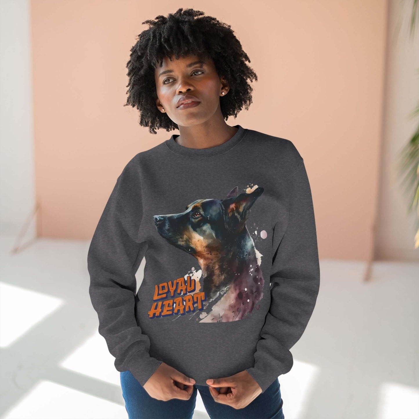 Loyal Heart Dog Lover Unisex Crewneck Sweatshirt style 1