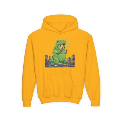 Cat cosplay Godzilla style 2 Unisex Kids Hoodie - Fun & Cozy Heavy Blend Sweatshirt with Cute Design