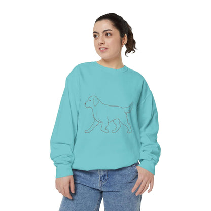 Walking Dog Shadow Cozy Graphic Unisex Crewneck Sweatshirt style 1