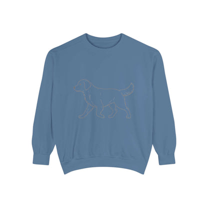 Walking Dog Shadow Cozy Graphic Unisex Crewneck Sweatshirt style 1