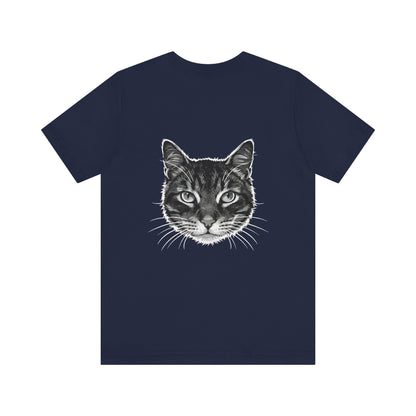 Cat Lover Unisex Tee Cat Head style 1, Perfect Gift for Pet Owners, Vintage Cat Design, Graphic T-shirt, Animal Lover, Casual Wear, Birthday Gift