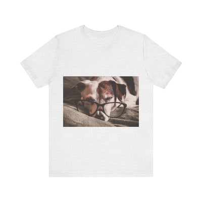 Dog wear glasses - Unisex Jersey Short Sleeve Tee
