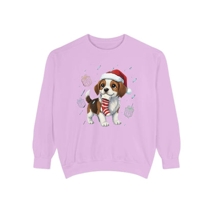 Puppy wait for Christmas presents Unisex Crewneck Sweatshirt style 6