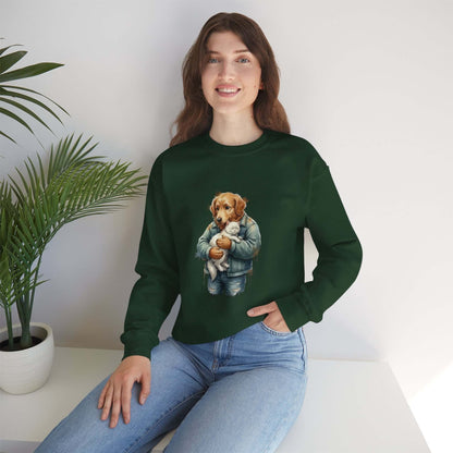 Watercolor Dog painting Unisex Crewneck Sweatshirt style 6
