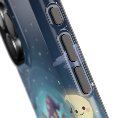 Halloween cute kitten anime style 2 Magnetic Phone Case, Cat Lover Gift, Impact-Resistant iPhone Case, Funny Pet Accessory, Unique Animal Design