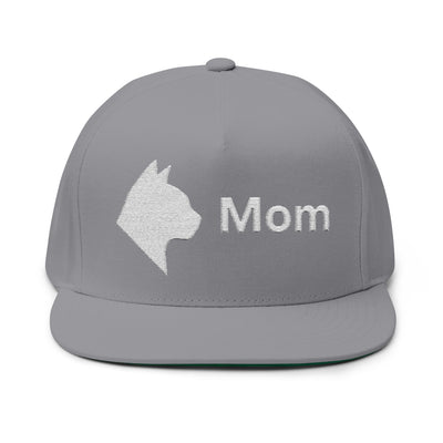 Cat Mom style 5 Flat Bill Cap | Stylish Pet Lover Hat | Perfect Gift for Cat Owners | Embroidered Cat Mom Cap | Fun Pet Accessories
