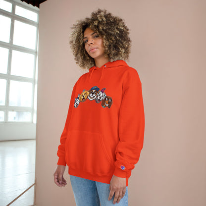 Playful Dog Faces Cozy Unisex Champion Pullover Hoodie