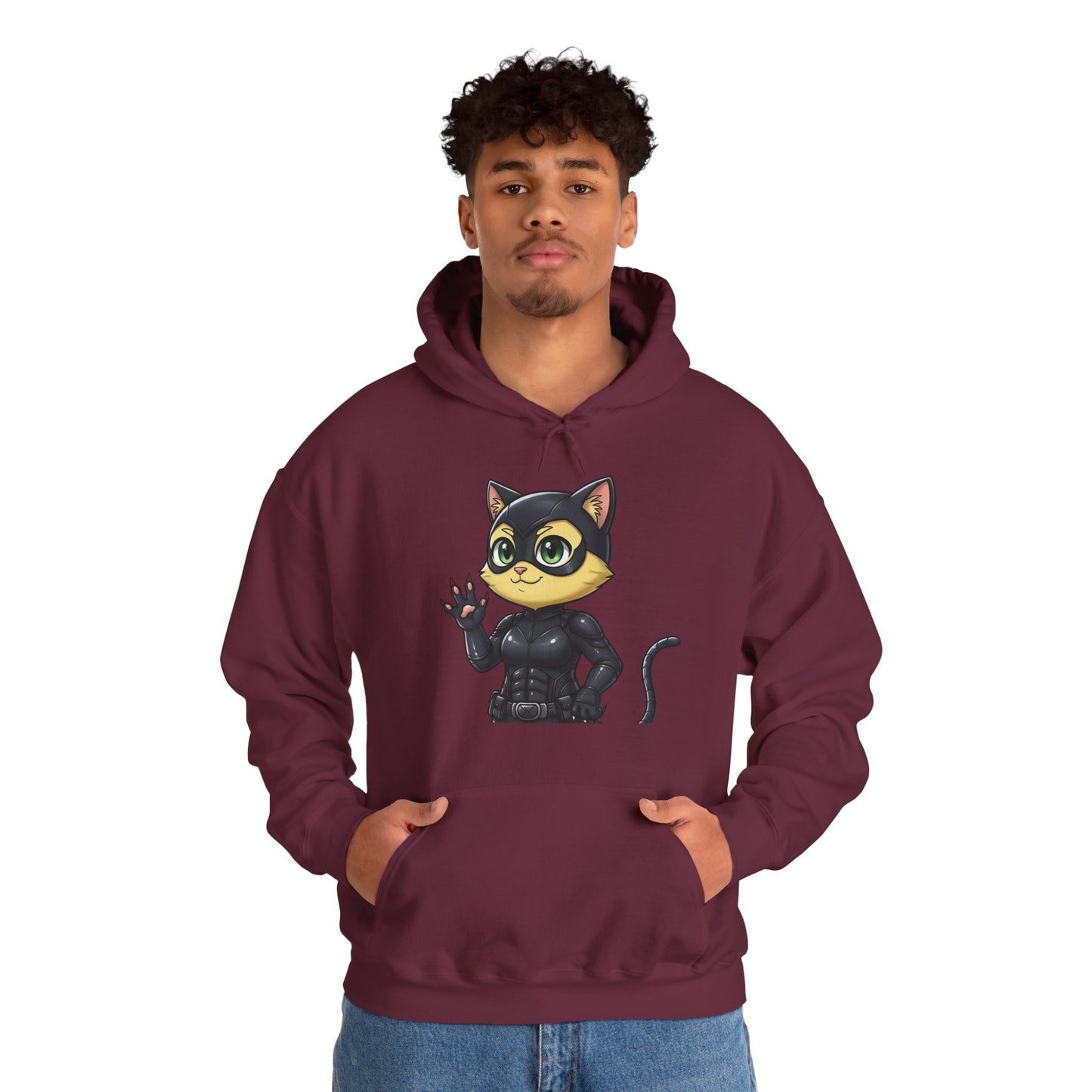 Cat cosplay Cat Woman Funny Design Unisex Hoodie style 2