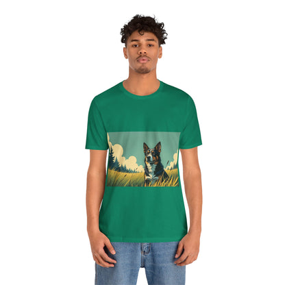 Adorable Dog comic style 3 Unisex Soft Tee| Cute Dog Lover's Shirt, Animal Graphic T-Shirt, Pet Themed Gift, Casual Wear