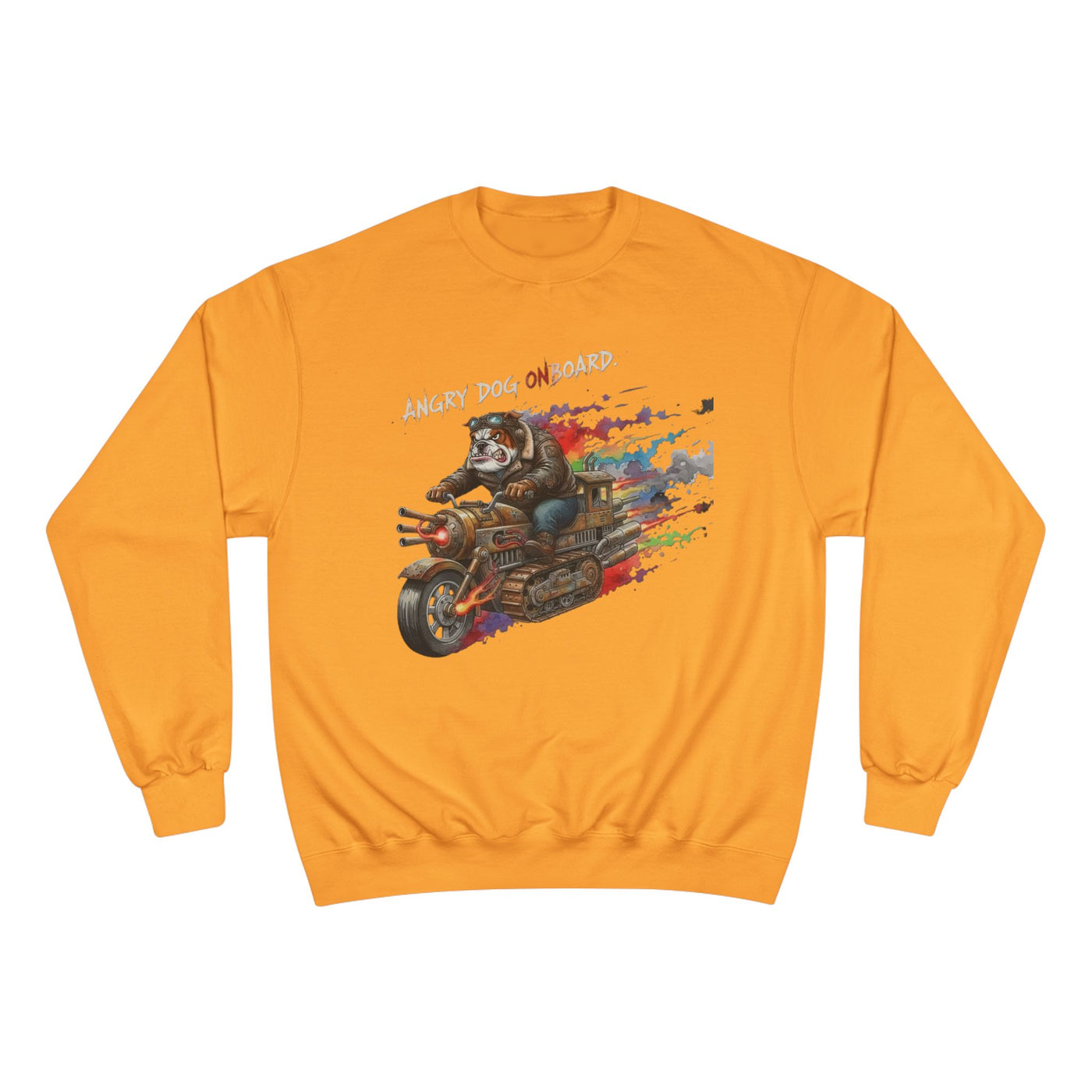 Angry Dog Onboard Graphic style 1 Champion Crewneck Sweatshirt for Gamers & Sci‑Fi Fans