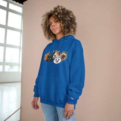 Playful Cats Cozy Unisex Champion Pullover Hoodie