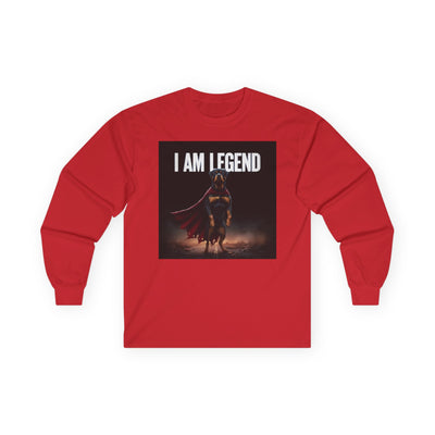 I Am Legend Dog Unisex Long Sleeve Tee - Stylish Graphic Shirt for Superhero Fans