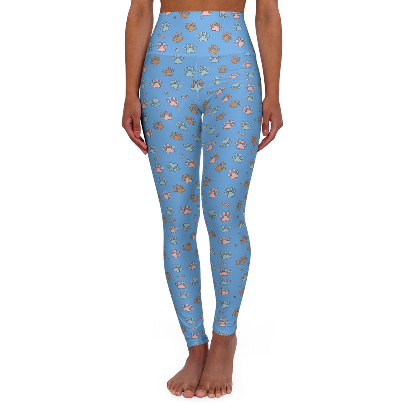 Dog Paw Print High Waisted Women Yoga Leggings style 2