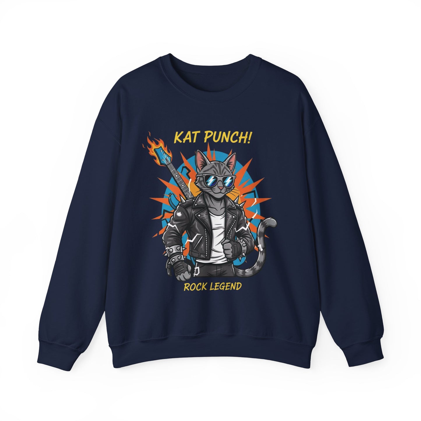 Cool Cat Unisex Heavy Blend Crewneck Sweatshirt style 1