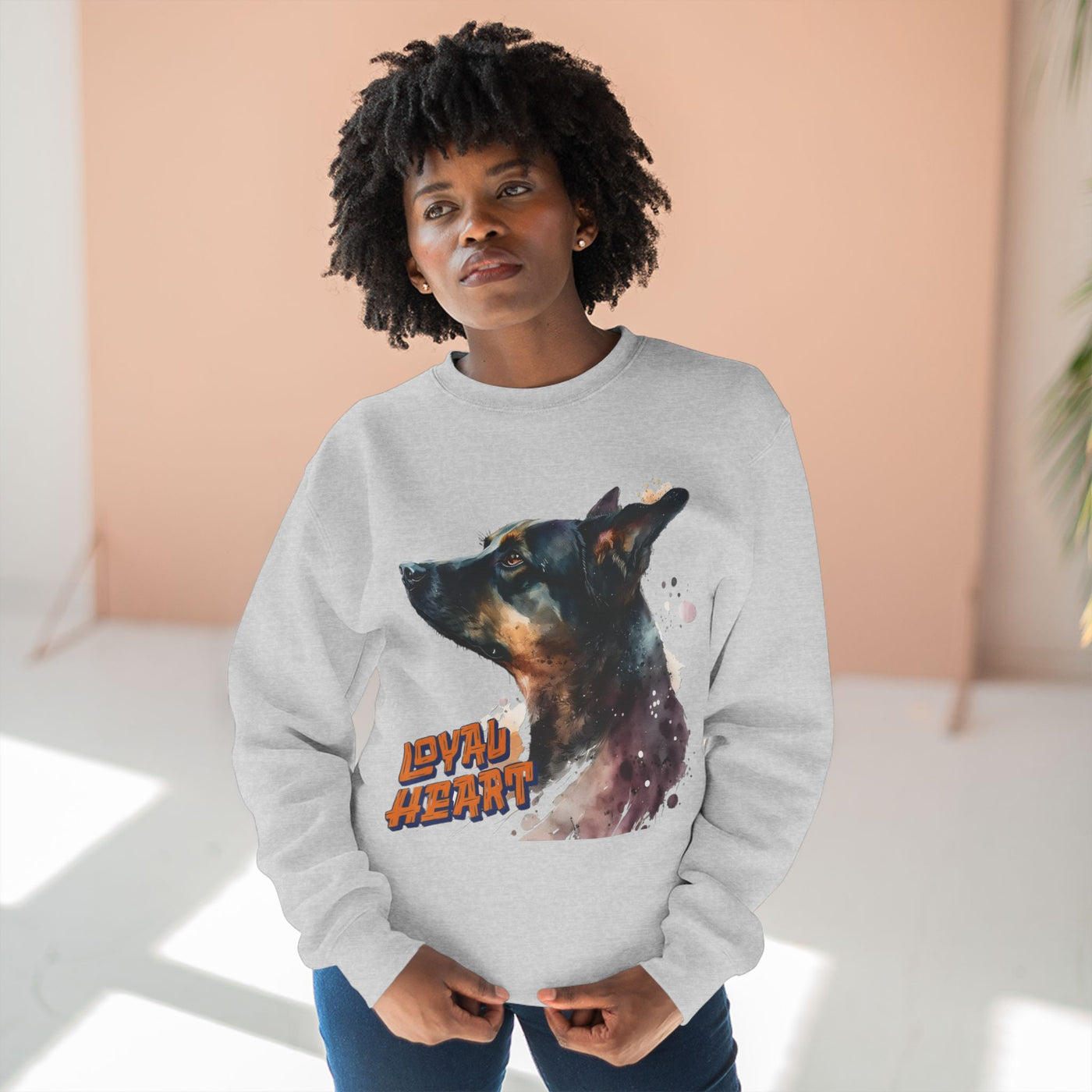 "Loyal Heart" Dog Lover style 1 Unisex Crewneck Sweatshirt