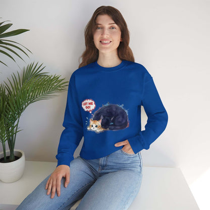 Watercolor Cat painting Unisex Crewneck Sweatshirt style 1
