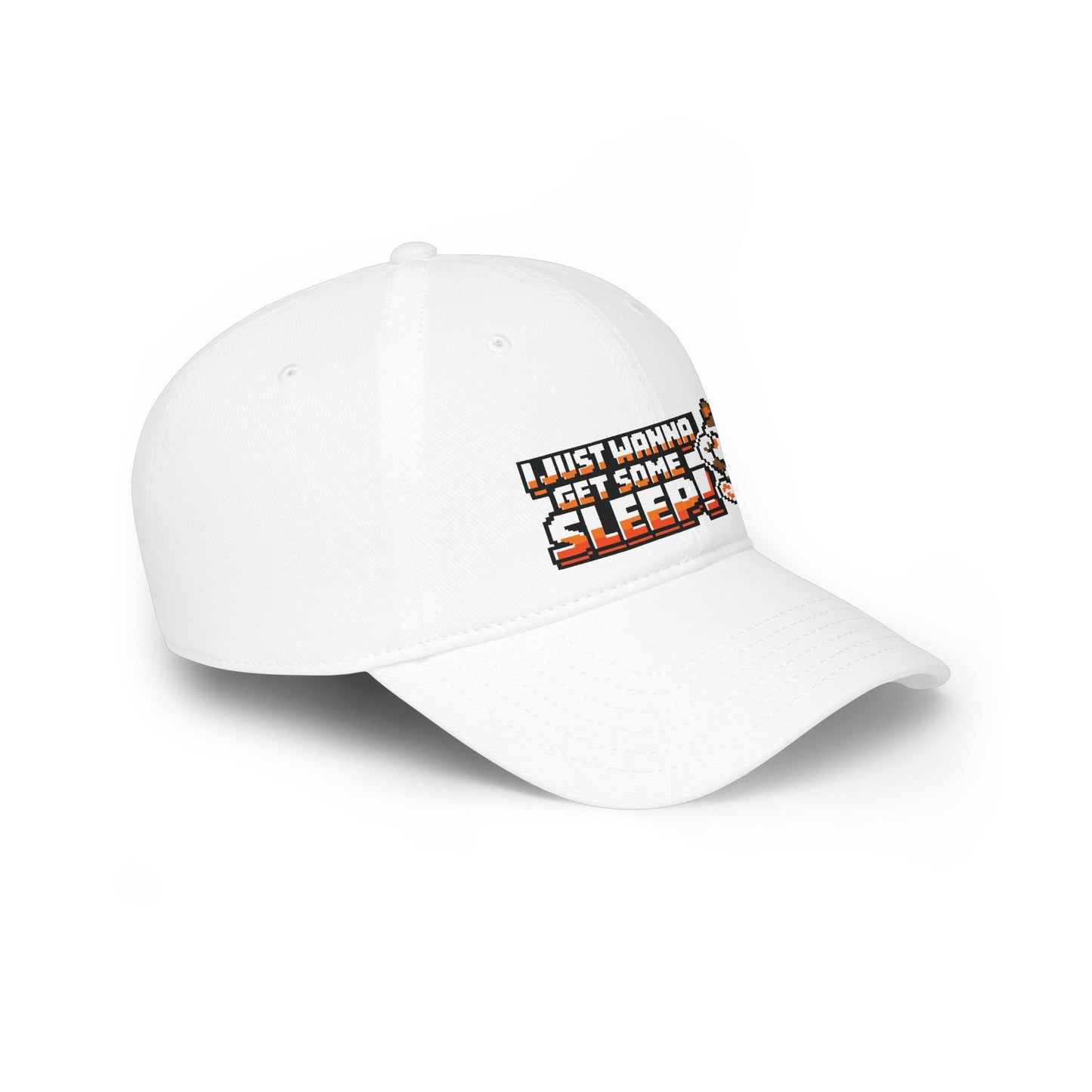 I Just Wanna Get Some Sleep Pixel Cat Low Profile Cap Hat