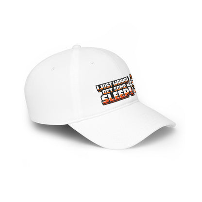 I Just Wanna Get Some Sleep Pixel Cat Low Profile Cap Hat