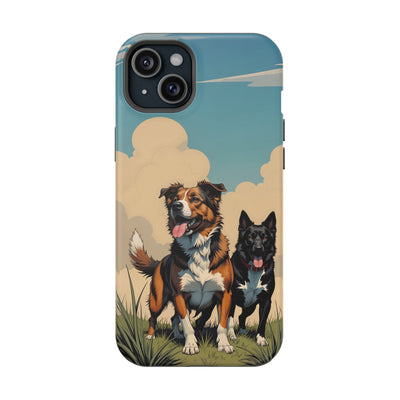 Dog Lovers' Magnetic Impact-Resistant Phone Case comic style 2, Cute Dog Design, Pet Owner Gift, Animal Lover Accessory, Birthday Gift for Dog Lovers