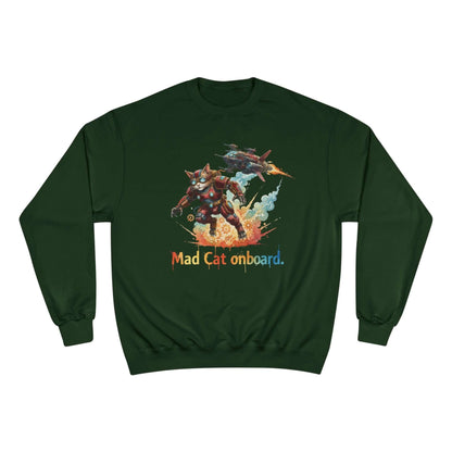Mad Cat Onboard Graphic Champion Crewneck Sweatshirt style 2
