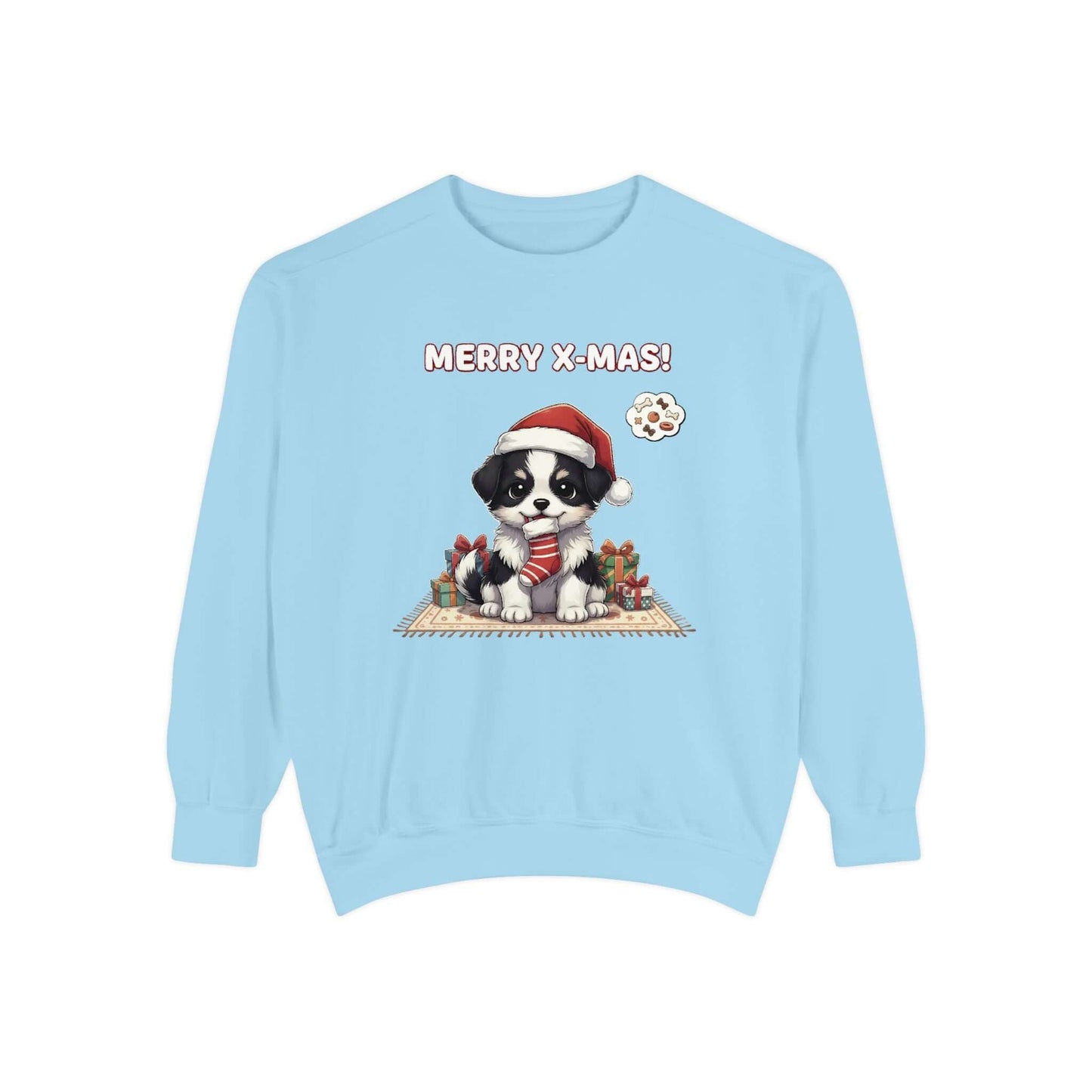 Puppy wait for Christmas presents Unisex Crewneck Sweatshirt style 7