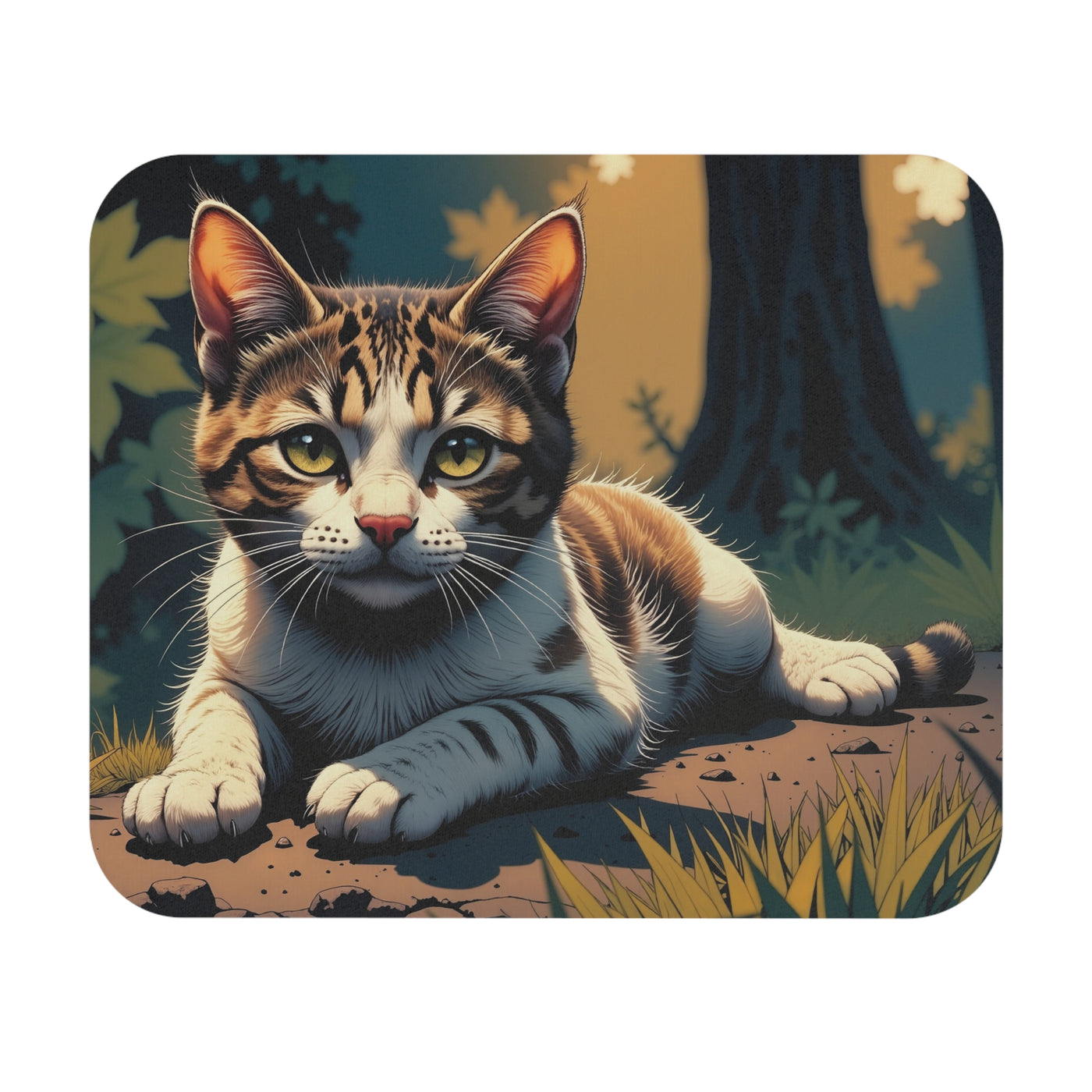 Cozy Cat Mouse Pad style 1 | Adorable Kitty Design, Desk Decor, Gift for Cat Lovers, Office Accessory, Pet-Themed Gift, Animal Lover Merchandise