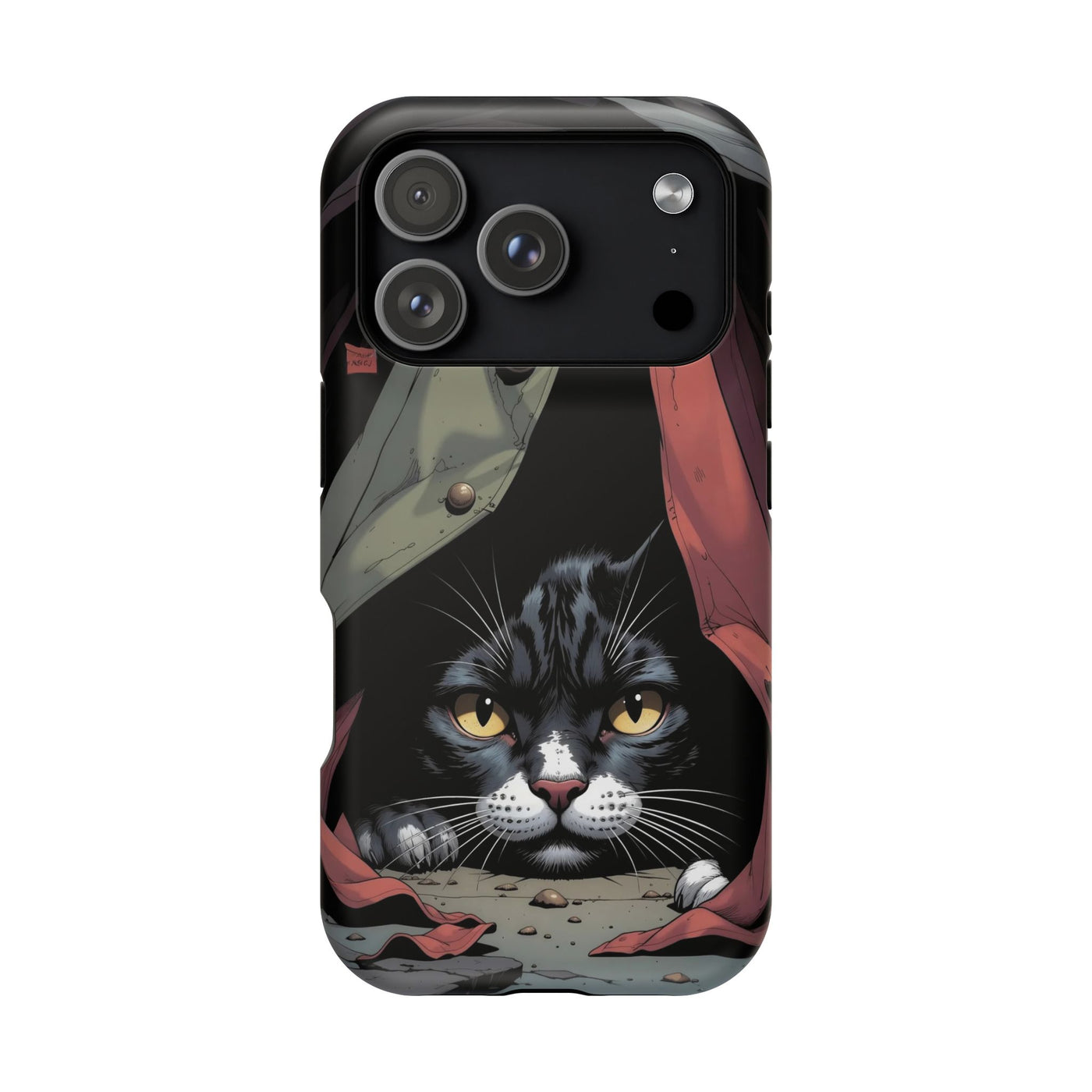 Cute Cats Magnetic Phone Case comic style 5, Cat Lover Gift, Impact-Resistant iPhone Case, Funny Pet Accessory, Unique Animal Design