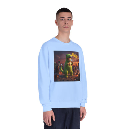 Tyrannosaurus Cat in city Unisex NuBlend Sweatshirt style 2