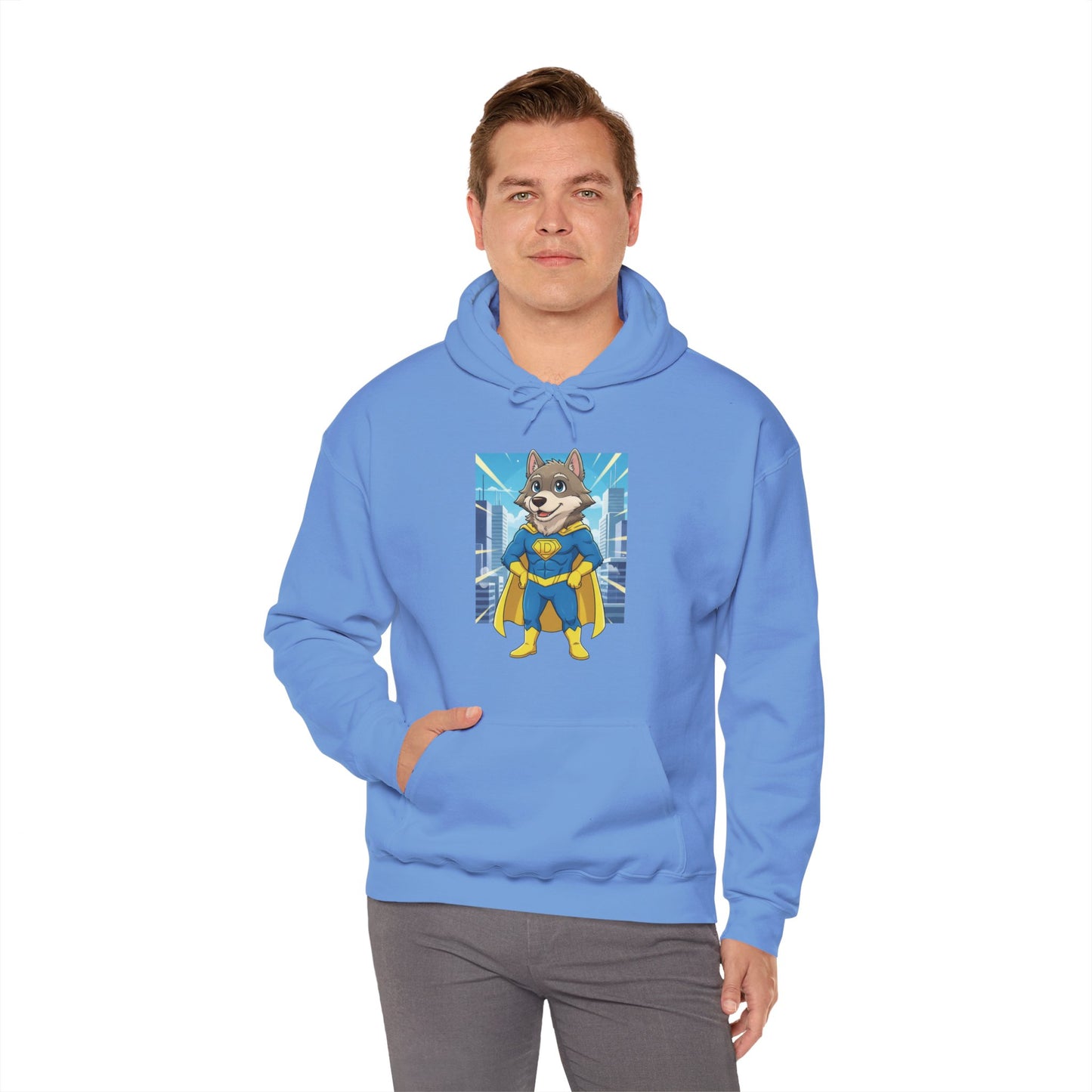 Dog cosplay Superman Funny Design Unisex Hoodie style 1