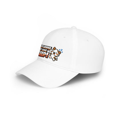 I Just Wanna Get Some Sleep Pixel Cat Low Profile Cap Hat