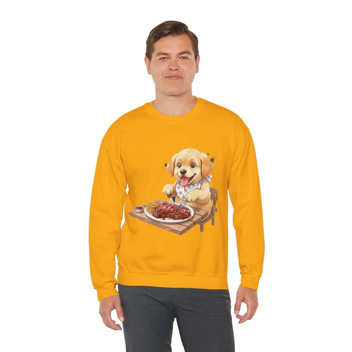 Watercolor Dog painting Unisex Crewneck Sweatshirt style 1