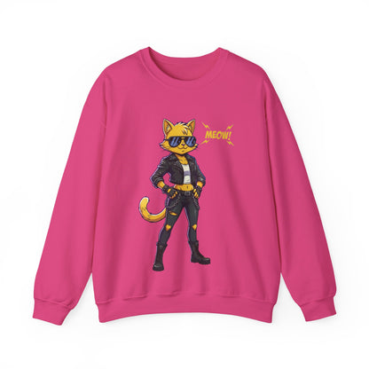 Cool Cat Unisex Heavy Blend Crewneck Sweatshirt style 4