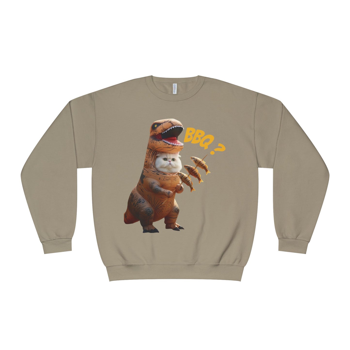 Tyrannosaurus Cat BBQ Unisex NuBlend Crewneck Sweatshirt