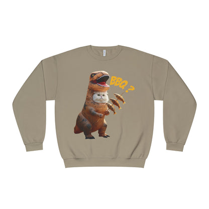 Tyrannosaurus Cat BBQ Unisex NuBlend Crewneck Sweatshirt