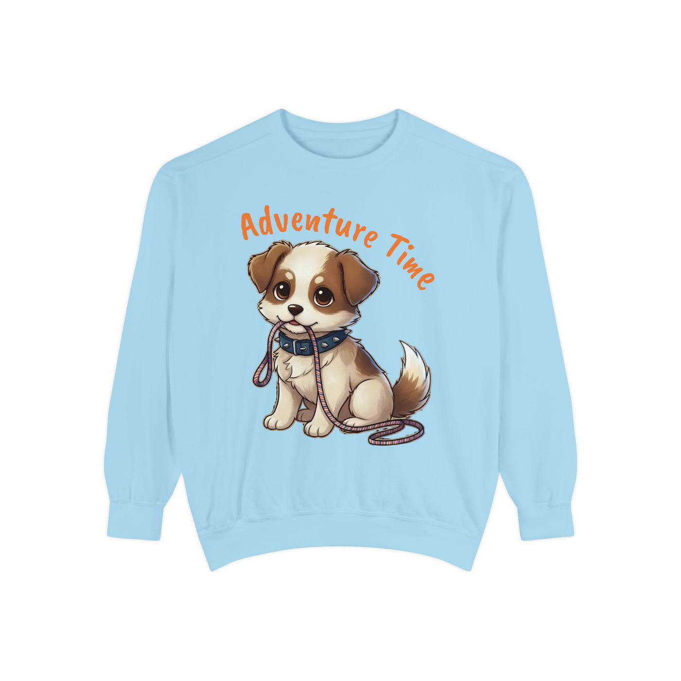 Cute Dog Walk Time style 4 Cozy Graphic Unisex Crewneck Sweatshirt